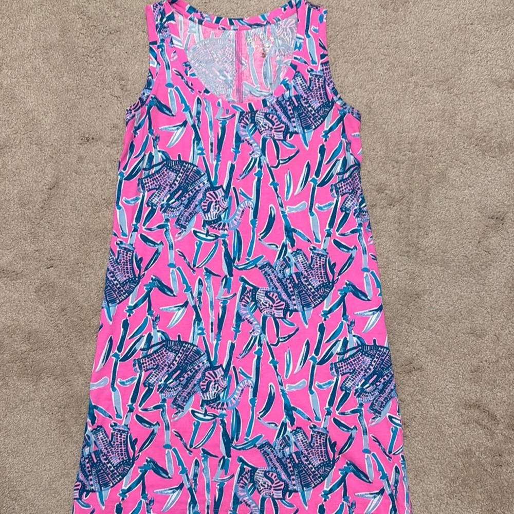 Lilly Pulitzer Pink and Blue Sleeveless Dress